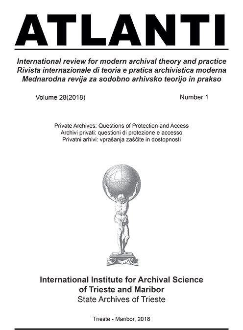 					View Vol. 28 No. 1 (2018): Private Archives: Questions of Protection and Access
				